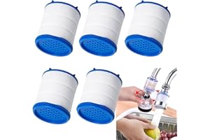 DAKEXIONG 5 Stück Filterkartuschen zum Ersatz, Wasserhahn-Sprühaufsatz Wasserfilter Ersatz, PP-Baumwollfilterelement, Hartwasserenthärter für Küchenarmaturkopf