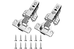 LOOKKA Cabinet Hinges,2 Pack Kitchen Cupboard Hinge,Kitchen Door Cupboard Concealed Hinge,Embedded Furniture Hinges Full Overlay for Bathroom Bedroom Dining Room