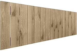 DHOME Cabecero de Madera reciclada DM Estilo Palet Vertical Cama Palets Herrajes incluidos (150cm, Cambrian Madera)