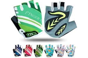 ‎LOVMEAD LOVMEAD Fahrradhandschuhe Kinder Fingerlos für Jungen Mädchen Alter 4-12, MTB Handschuhe Paar Mädchen Jungen Outdoor Sport Rennrad Fahrrad Bike Halbfinger Handschuhe Frühling Sommer