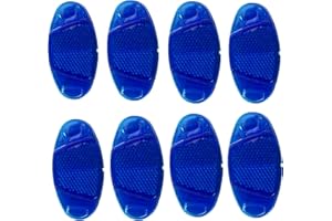 YouU 8 catarifrangenti per mountain bike e strada, ovali, colore blu