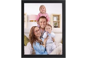 Giftgarden Marco Fotos 15x20 cm Negro, Marco de Fotos 15x20 Elegante y Fino para Exhibición en Pared o Mesa, Individual.