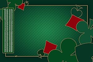 MTJ - Tapis de Belote - Ornament Card - Jersey Néoprène - 60x40cm - Fabrication française (Vert)