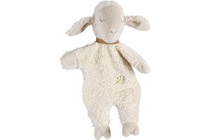 Fehn pupazzo a mano di pecora NATUR - compagno di giochi, aiuto per il sonno, pupazzo a mano e peluche con cotone da cotone da coltivazione biologica - per neonati e bambini da 0+ mesi
