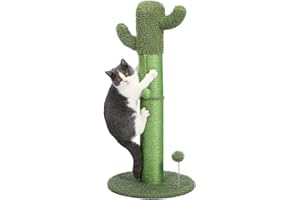 PAWZ Road Kreatywne drzewko dla kota z kaktusem, duże, eleganckie drzewo, wysokość 85 cm, zielone