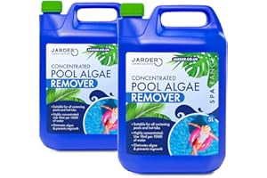 Jarder Hot Tub and Pool Algae Remover 10L - Super Concentrated Formula - Removes Algae Immediately - Prevents Algae Regrowth