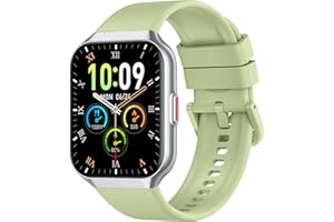 HOIFA Smartwatch Uomo Donna con Effettua/Risposta Chiamate, 1.85'' HD Orologio Smartwatch con Cardiofrequenzimetro Sonno Contapasso, 110+ Sportive Orologio Fitness（Verde）