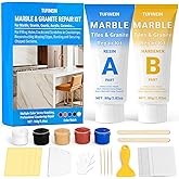 TUFINEIN Marble Countertop Repair Kit, 160 g Tile Repair Kit for Granite Quartz Acrylic Ceramic Stone, Fill Holes Remains Cra