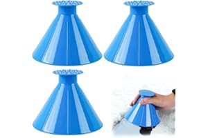 badaren 3er-Pack Eiskratzer für Auto, Magischer Eiskratzer, Multifunktionale Auto Eiskratzer Schneeräumung, Frostentferner, 360 Grad Autoscheiben Eisschaber für Auto Windschutzscheibe Fensterscheiben