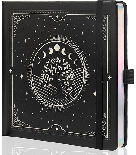 TIEFOSSI Bullet Dotted Dagboek 20,4x20,4 Cm - Vierkant Dot Grid Notitieboek Met 160 GSM Dik Papier En Gouden Randen