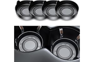 Lantazi 4 Piezas Posavasos para automóvil, Inserto de Silicona para portavasos - Posavasos Antideslizante y a Prueba de Golpes, Car Interior Accessories