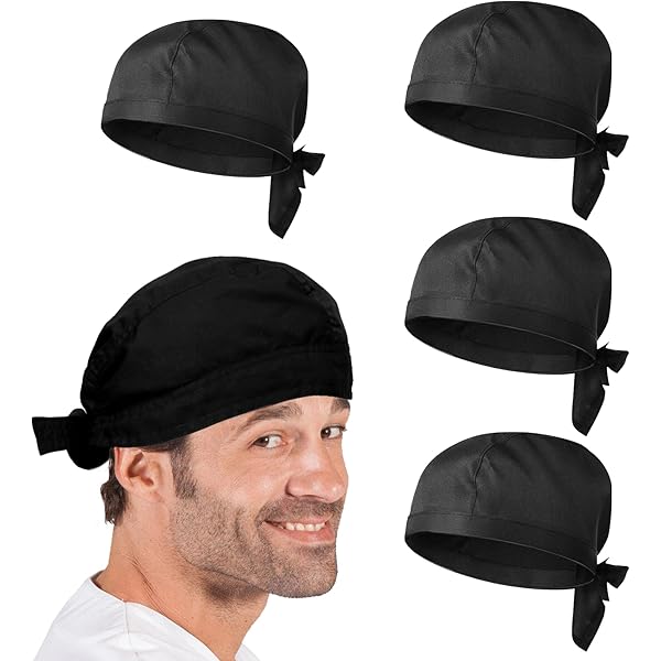 2 Cappelli Da Cuoco In Polycotone - Unisex, Regolabili - Per Chef E Appassionati Di Cucina - Foto 5