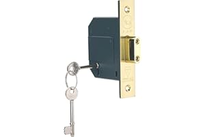 Yale PM562 High Security BS 5 Lever Mortice Dead Lock 76mm 3-inch - Polished Brass Finish - 2 Keys included