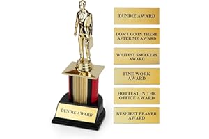 Surreal Entertainment The Office Dundie Award Replica with 6 Interchangeable Plates | 8 Inches Tall