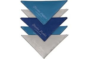 Charles Parker London Extra Large Microfibre Cleaning Cloths for Cleaning Camera Lens and TV Screens - 5 Pack of Glasses Cleaner Cloth – Washable, Non-Scratch, Smudge- and Lint-Free (30cm x 30cm)