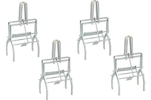 GRABACZ Paquete de 4 trampas de tijera para topos resistentes para matar humanos