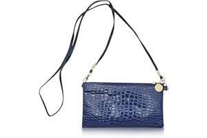 AfitLulu Ladies Purse Wristlet Clutch Wallet with Detachable Shoulder Strap, Small Crossbody Phone Bag Women Wallets Crocodile Texture Phone Clutch Purse for Keys, Coins