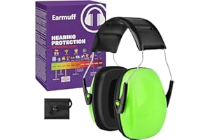 flintronic Ochrona słuchu dla dorosłych/dzieci, regulowana ochrona przed hałasem, słuchawki z pogrubioną pianką tłumiącą hałas do koszenia, budowy i prac w drewnie, do czytania