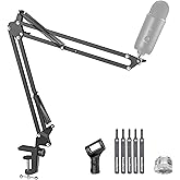 InnoGear Mikrofon Kolu, Y&uuml;kseltilmiş Mikrofon Kolu Mikrofon Standı Bom S&uuml;spansiyon Standı 3/8 in&ccedil; ila 5/8 in&ccedil; Vida Adapt&ouml;r Kl