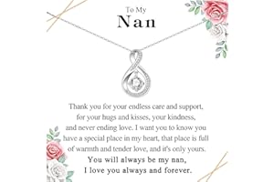 VOSAP Gifts for Nan Nana Nanny Granny Grandma, Infinity Pendant Necklace Gifts for Women, Great Mothers Day Gifts Birthday Gifts Christmas Gifts for Women