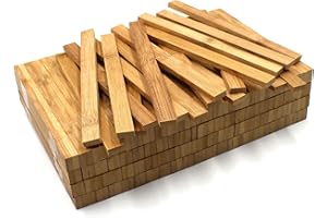 ‎VMG-STORE VmG-Store 85x Holzleiste 17x7x200mm Bambus lose Bastelklötzchen zum Basteln Bastelstäbe (Bambus 17x7mm)