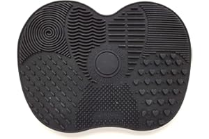 ONLINEFORU LTD Make-up Brush cleaner made Of Silicone/Multiple Rugged Patterns and Has Strong suctions [ Size : Small | Colour : Black ]