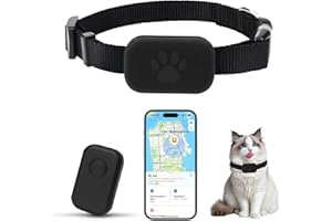YIZEMAY GPS Tracker Katze, Mini Tracker Ohne ABO für Katze, Verstellbarer Katzenhalsband, SmartTag Katzenhalsband für Halsbänder kleine Tiere Freigänger wasserdicht leicht (B)