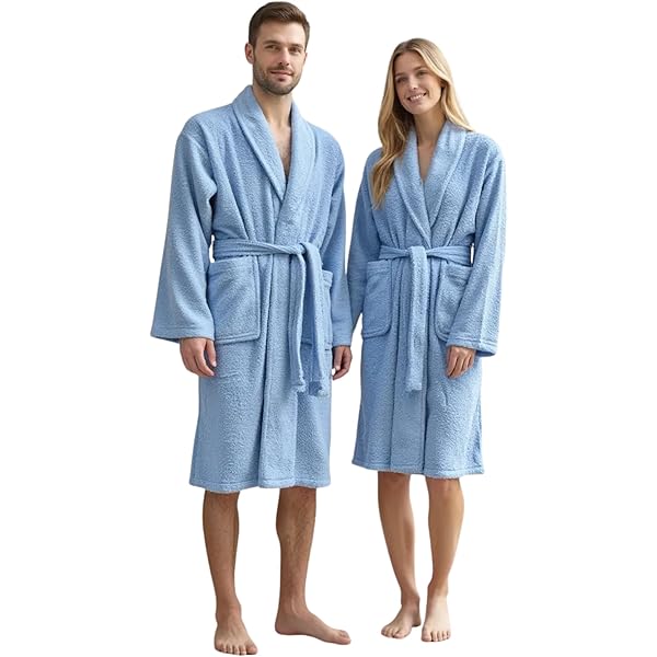 Hammetex Badjas, uniseks, voor dames en heren, ultrazachte kwaliteit, wollig, behaaglijk, pluche, lange lichte ochtendjas voor paren met zakken, zwart, L-XL