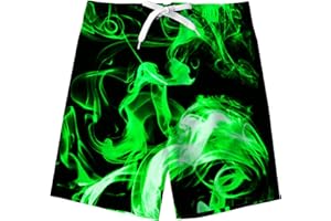 NEWISTAR Pantaloncini da Bagno Ragazzo Stampa 3D Tronchi per la Spiaggia da Bambino Costume da Bagno con Fodera in Mesh per Ragazzi 8-16 Anni