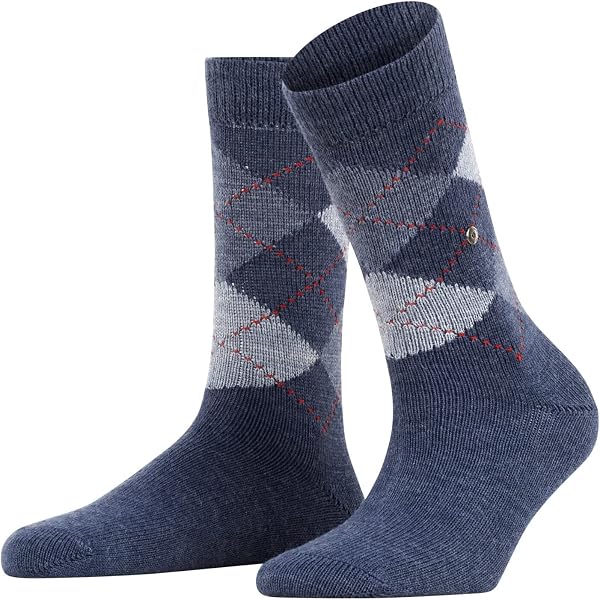 Burlington Chaussettes Femmes Crown Coton Biologique Opaque - Motifs Couronnes Britanniques, Confort Toute L'Année