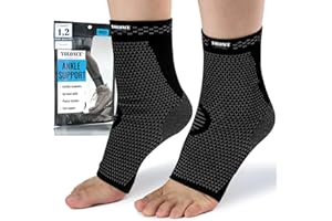 WAYMAYTECY Sprunggelenkbandage [2 Pack], Knöchelbandage Kompressionssocken, Atmungsaktive Fußbandage für Damen und Herren, Für Verstauchte Knöchel, Achillessehne, Gelenkschmerzen, Sport -S