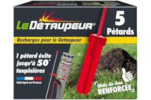 SBM Recharges X5 pour Pieges Anti Taupes et Rats Taupiers | Utilisables sous la Pluie | Armement en Toute Sécurité