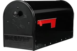 ARCHITECTURAL MAILBOXES Gibraltar Mailboxes OM160BEC Outback - Cassetta delle lettere a doppia porta, grande capacità, colore: nero