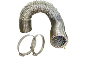 CLIVEX CLIMATE CONTROL SPECIALIST Tubo Flexible de Aluminio Clivex Aluduct Doble Capa (3m) icluye 2 Abrazaderas. (80mmø)