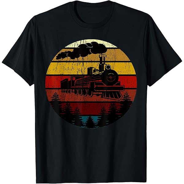 Lokführer T-Shirt Langarm - Dampflok Design Für Eisenbahn Fans