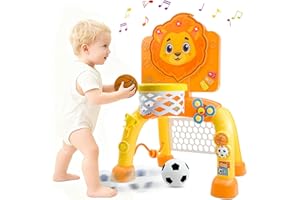 ‎MEDMHSMA MEDMHSMA Mini Basketballkorb Fußballtor Kleinkind Indoor Outdoor Sportspielzeug mit Ball, Garten Spiele Sensorik Spielzeug Geschenk für Kinder Jungen und Mädchen ab 1 2 3 Jahre