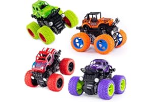 SCIENISH 4 pack monster truck toys for boys and girls, in...