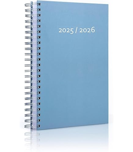 Agenda 2025/2026 Edition Cumulus - Format A4 épais, 1 Page Par Jour - Reliure à Spirale - Motif Violet
