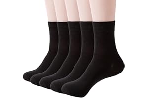 Wamicu Calzini Donna, 5 Paia Calze Donna Cotone, Calzini Morbide e Traspiranti per Lavoro, Sport, Casa