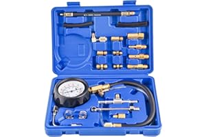 LXNEER Fuel Injection Pump Pressure Tester Kit Fuel Pressure Test Gauge for Car Truck Motorcycle 0-140PSI