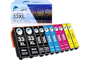 GoToners 33XL Patronen Kompatibel für Epson 33 XL Druckerpatronen Multipack für XP-7100 XP-540 XP-530 XP-640 XP-830 XP-900 XP-645 XP-635 XP-630 (2 Schwarz, 2 Foto Schwarz, 2 Cyan, 2 Magenta, 2 Gelb)