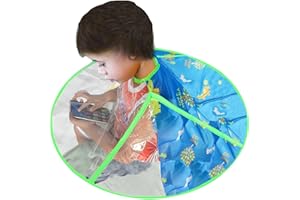 GOOGIT Taglio di Capelli Parrucchiere Mantello Grembiule per Bambini, Mantella Barbiere per Bambini, Mantellina Bimbi Stampa Animali (Color 5)