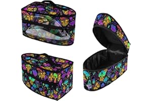 ASQVTIFE Mushroom Iron Storage Bag with Zippered Handle Carrying Case for Portable Steamer Iron Storage Box with Handle Zippered Travel Case Irons Accessories Easy to Clean