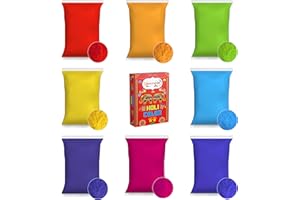 INDIAN STORE 24 Holi couleur Gulal poudre soluble dans l'eau festival naturel séance photo Rangoli poudre arc-en-ciel sac de couleur sacrée photographie de chien poudre de couleur (Mix-8_2)