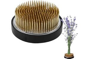 BEHOGAN Ikebana Kenzan, 8 cm, composizione floreale rotonda di alta qualità, con rivestimento antiscivolo, in acciaio inox, supporto rotondo per composizioni floreali, negozi di fiori, uffici, giardini, sale