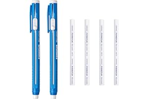 Staedtler Mars 528 zestaw gumek do ścierania z tworzywa sztucznego, 528, 50, z wkładami, 2 x uchwyt na gumkę, 4 x wkłady - opakowanie 6 szt