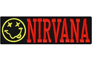 NIRVANA Écusson thermocollant Smiley Drunk Biker Rocker Patch