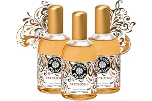 Les Petits Plaisirs - Lot de 3 - Eau de toilette Patchouli, Eau de toilette femme, Sensuelle et élégante, Made in France, flacon 110ml