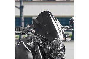 Lorababer Motorcycle Windshield Fairing Front Wind Deflector Windscreen Compatible with T-riumph Trident 660 2021 2022 2023 Flyscreen Windproof Visor Protector w/Mounting Bracket (Smoke)