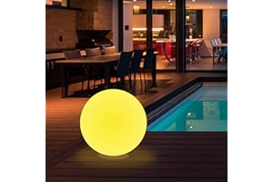wuuhoo® I LED globo solare Gloria con 16 colori I lampada solare con telecomando e batteria ricaricabile I globo luminoso per interni ed esterni I 40 cm